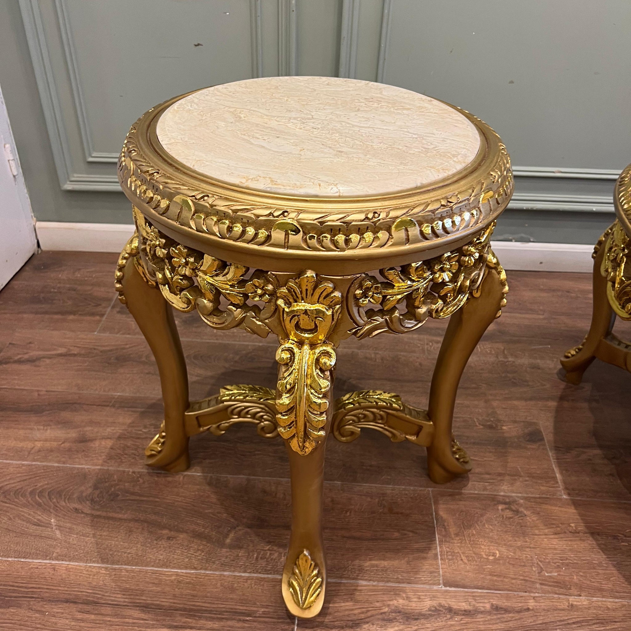 Ida Round Marble Top Side Table
