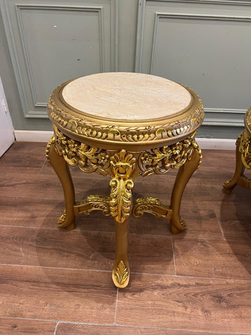 Ida Round Marble Top Side Table